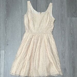 J. Crew Cream Lace Sleeveless Mini Dress